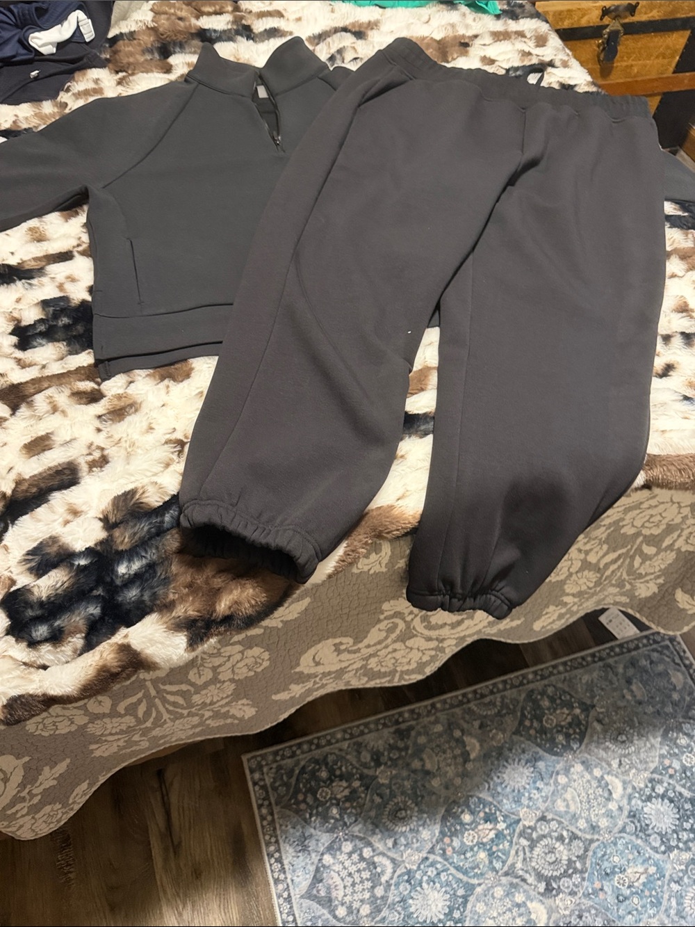 CALIA by Carrie Underwood Black Fleece Track Joggers